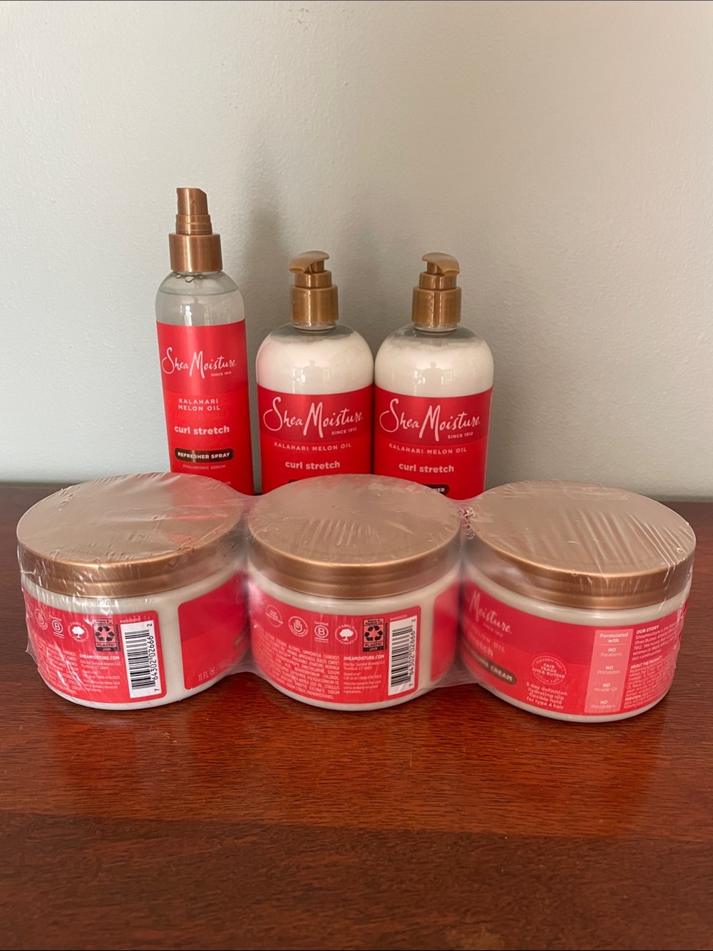 Shea Moisture Curl Stretch Set – Red and Gold Packaging set of 6 NWT